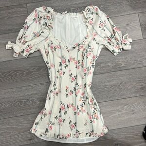 For Love & Lemons Rose Striped Mini dress